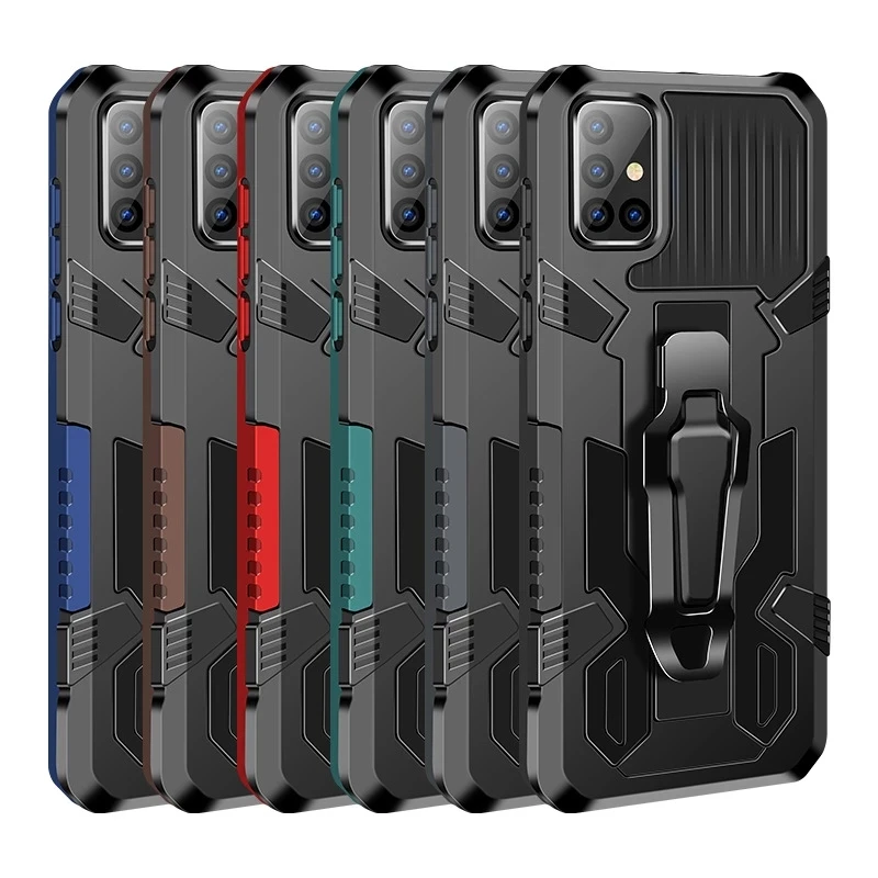 

Hard Plastic Armor shockproof With Stand protective Phone Case For OPPO A52 A72 A92 A3S A5S A7 A5 A9 2020 F11 PRO Reno 2Z 2F, As picture shows