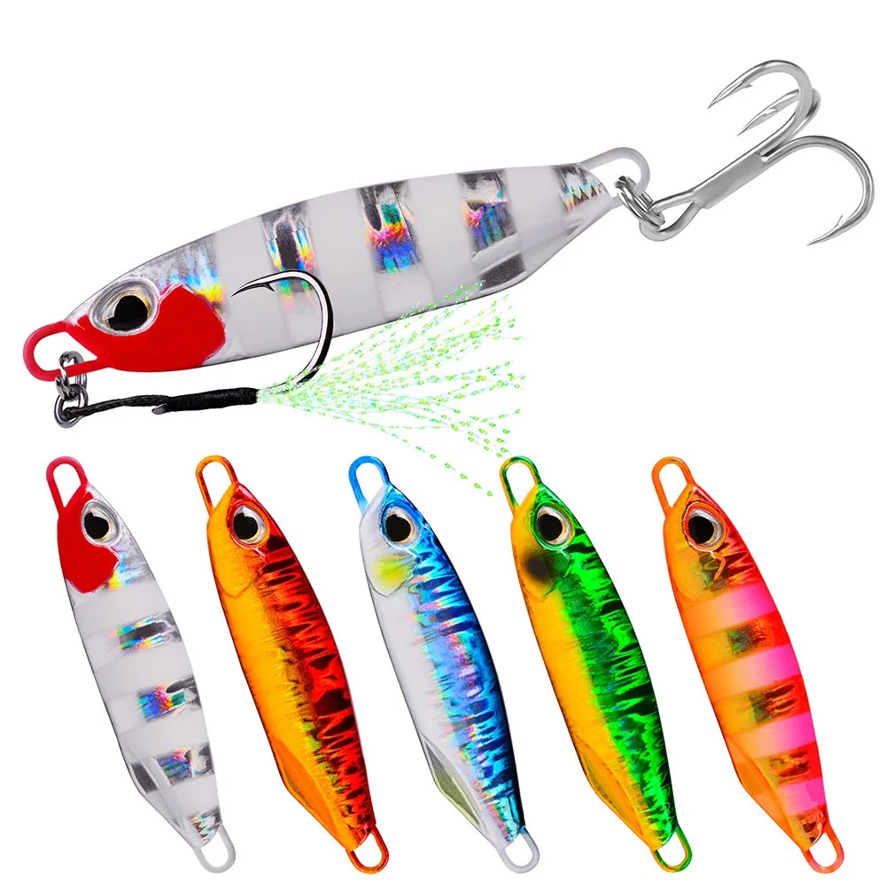 

15g 20g 30g 40g 60g Japanese quality metal jigging lure foil with hooks micro jig fishing lures jig lure