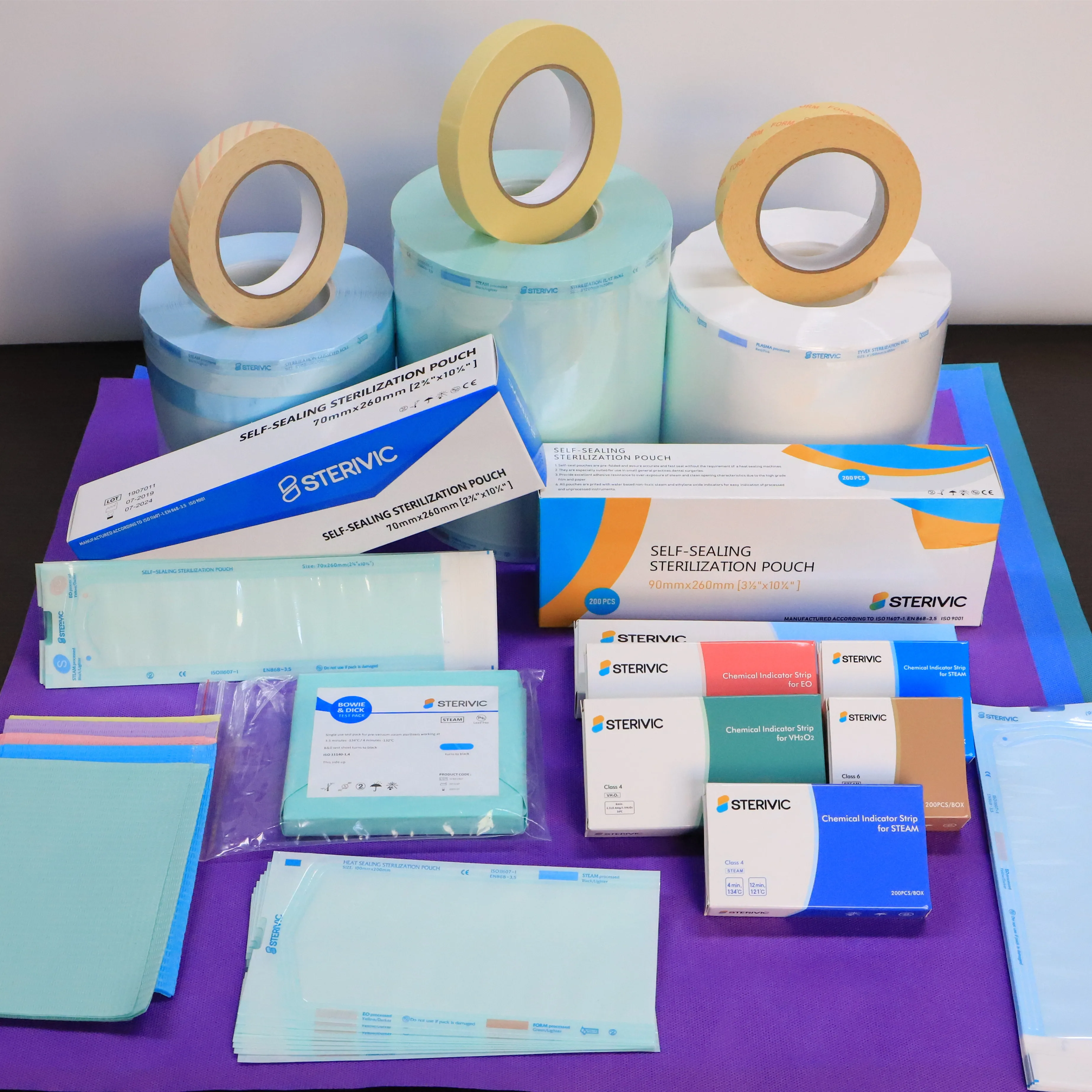 
Dental Self Sealing Sterilization disposable Pouches By Sterivic 