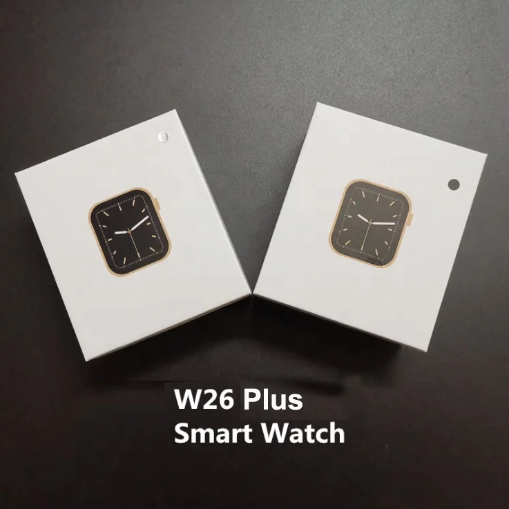 

W26+ Smart Watch Series 6 IP68 Waterproof 1.75inch Screen Intelligent Bracelet 44mm Smart Watch W26 Plus with CE, White/black/pink