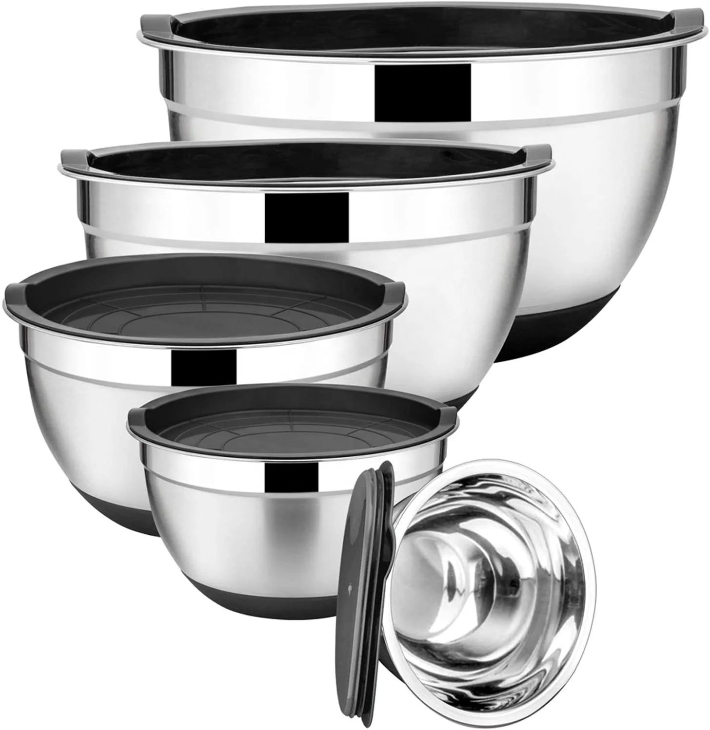 

Stainless Steel Nesting Mixing Bowl Set With Lid