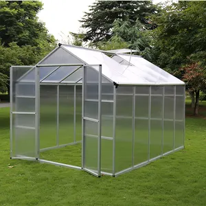Polycarbonate strong garden greenhouse  double-door green house