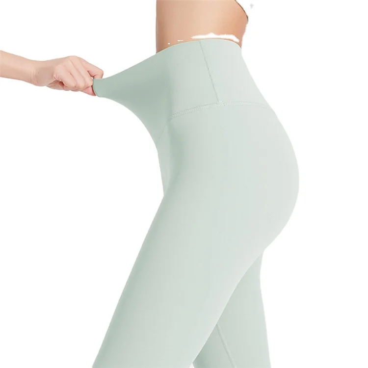 

Plus size high elastic workout sweat wicking butt lifter no front seam fitness train peach buttock fast drying yoga pants