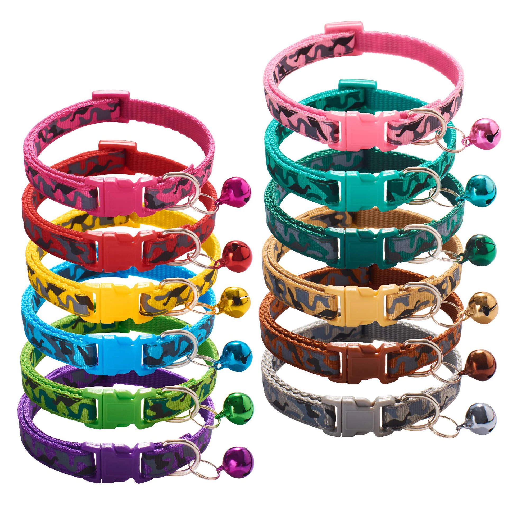 

Manufacturer wholesale 2021 hot sale 1.0 dog footprint paste cloth cat collar dog collar pet collar, Picture