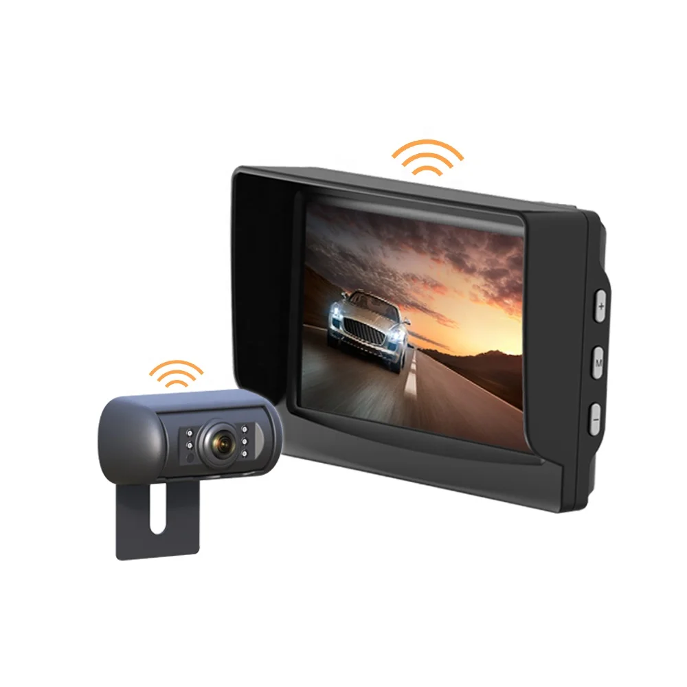 

Wireless 4.3 inch Car Rear View Monitor de seguridad para European USA License Plate Frame Backup Car Reverse Camera