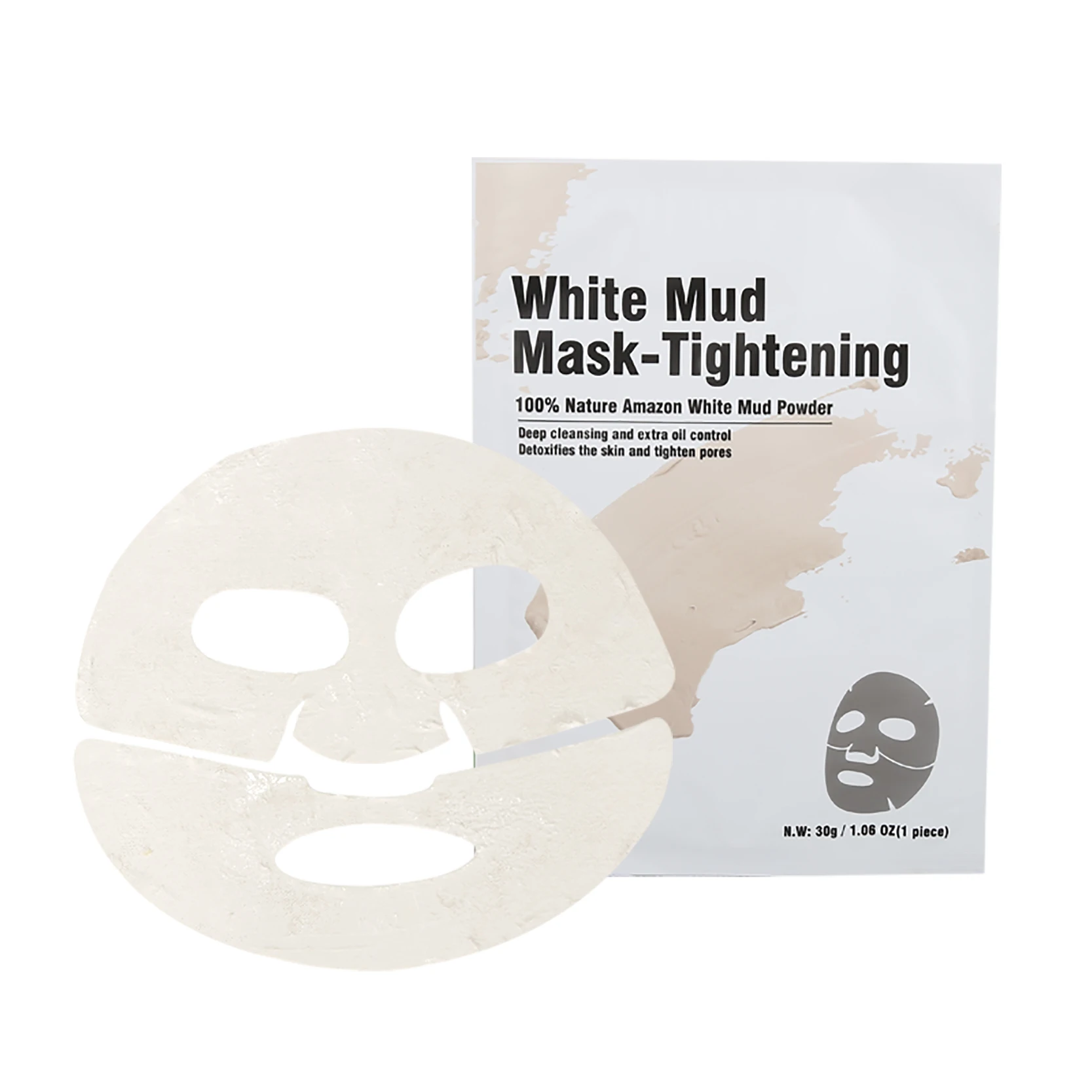 

Private Label Sheet Patch Treatment Deep Pore Cleansing Mud Clay Facial Mask