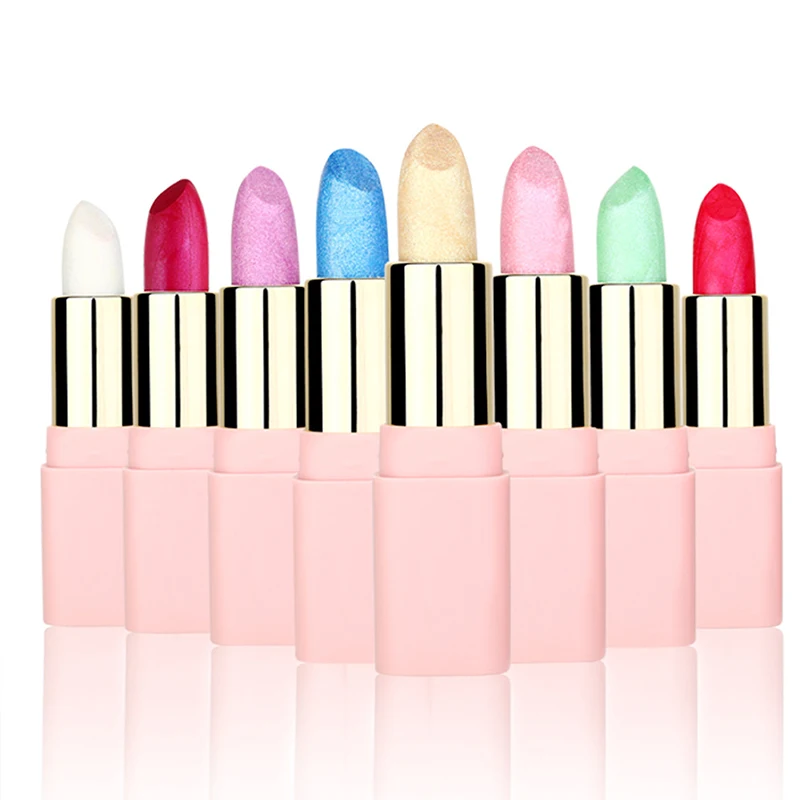 

Custom Popular Pearlescent Lipstick Shiny Gold Pink Long Lasting Lip Gloss Makeup Waterpoof Hydrating Moisturizing Lipstick
