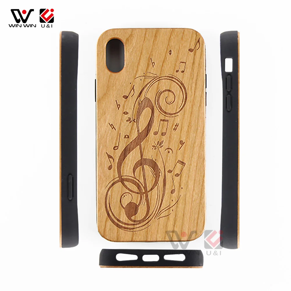 

Hard Wood Back Shockproof Phone Case Wooden Cover For iPhone 11