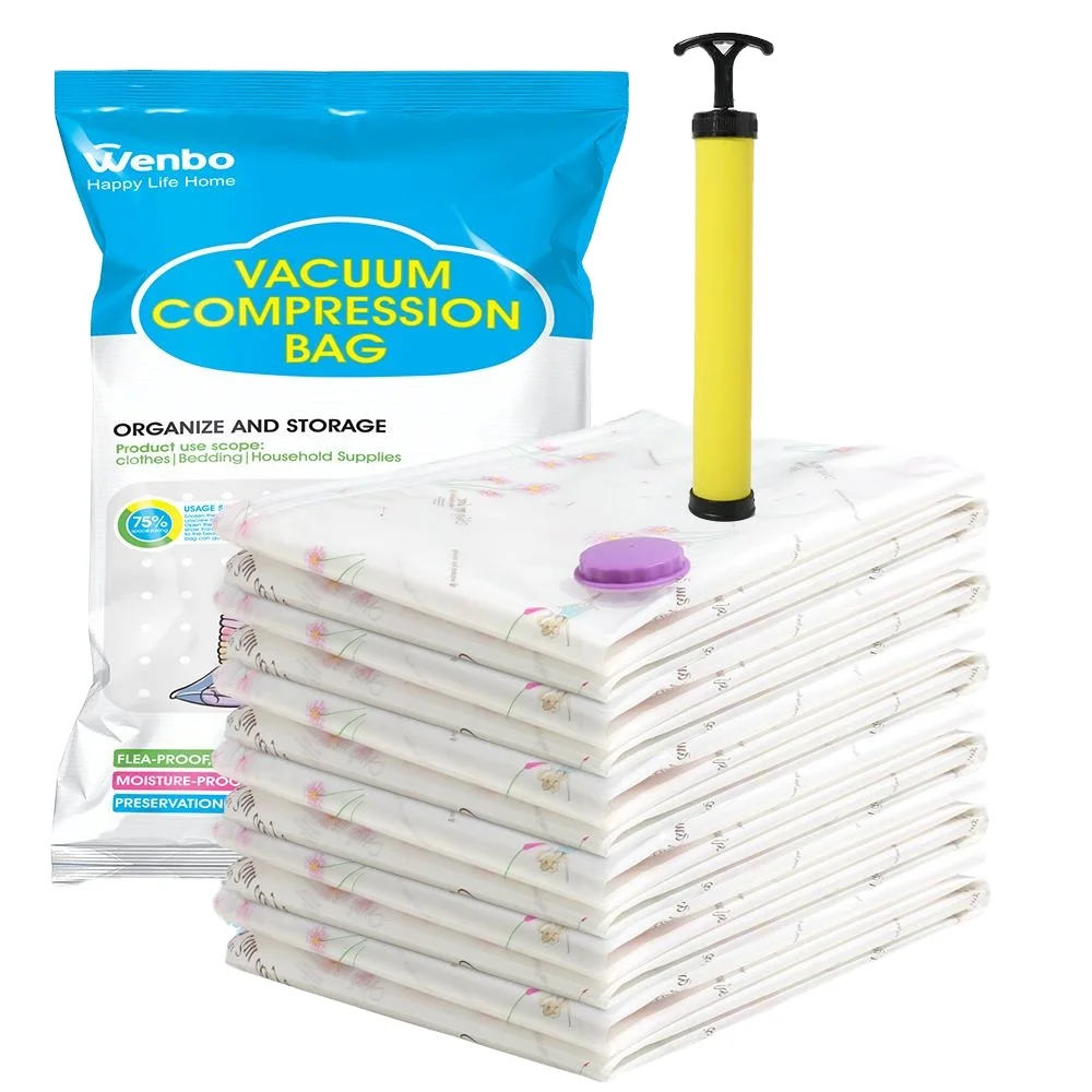 

Vacuum Compressed Clothing Storage Bag Plastic Sealed Moisture-proof Tool Free space vacuum bag, Customized color