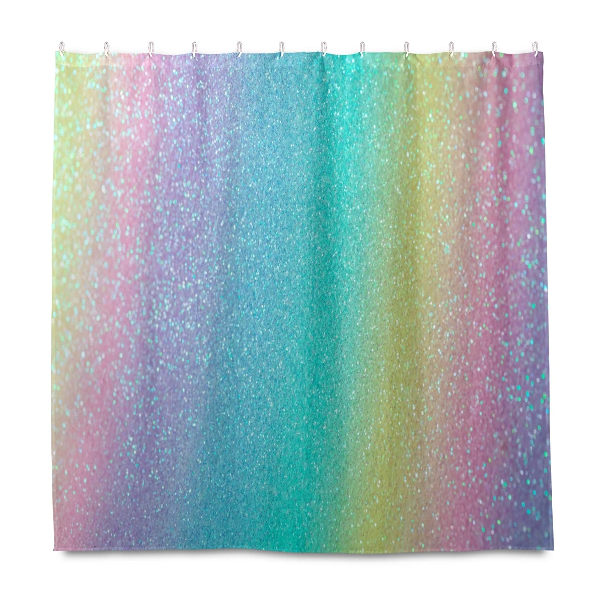 

Bathing Custom Polyester 3D Print Single Colorful Waterproof Shower Curtains With Glitter, Accept customized color