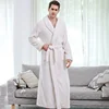 disposable quick dry plush gown adults jacquard microfiber bathrobe