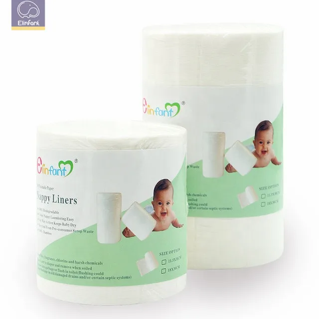 flushable diaper liners