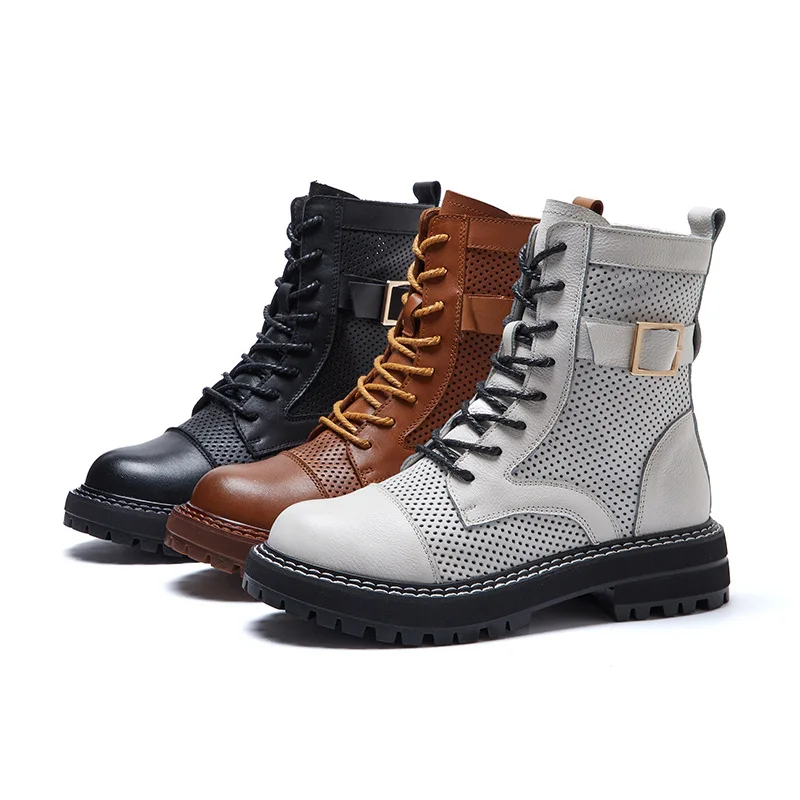 

Ladies boots Leather ladies high top handmade boots leather shoes, 3 color