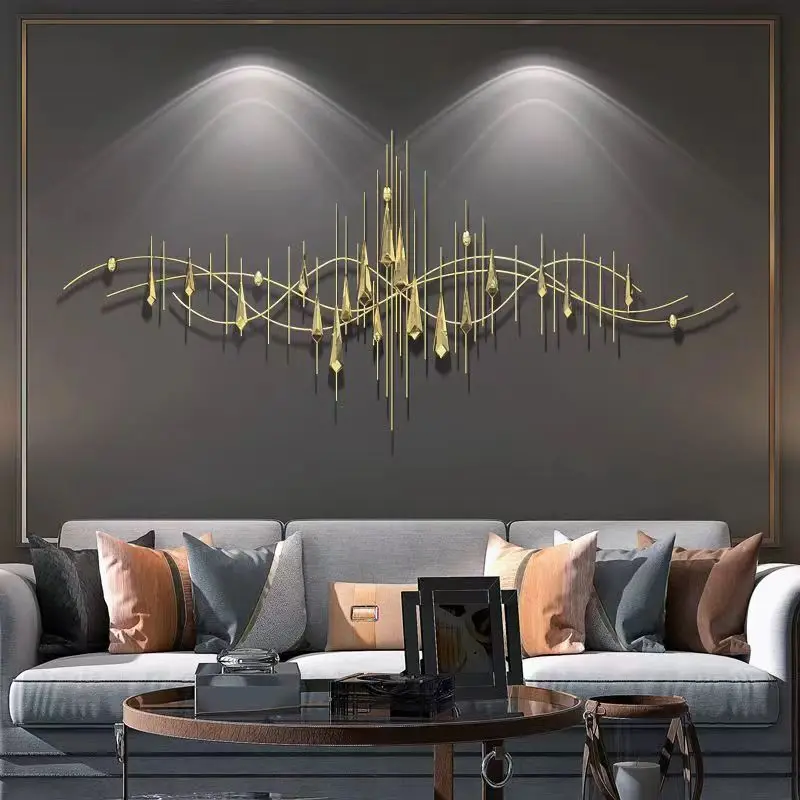 150x65cm Contemporary Metal Wall Art Luxury Living Room Decor Handicraft Light Hanging Customizable Wholesale Format Spring
