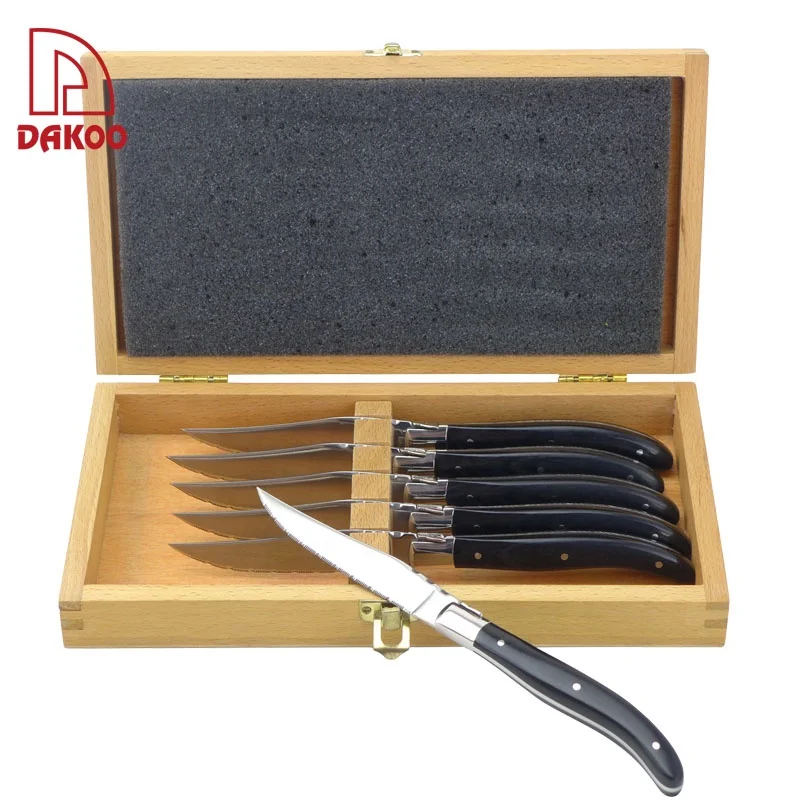 

High-grade Stainless Steel 6PCS Steak Knife Set for family, Black