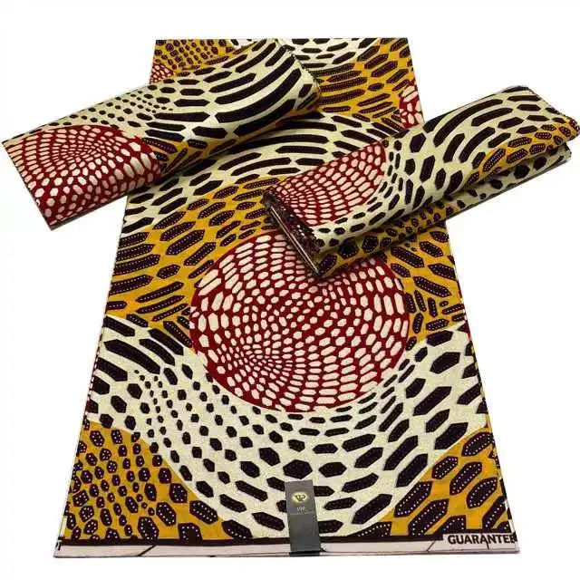 

100% Cotton Good Quality Golden Wax Fabric African Wax Print Fabrics Nigerian Jacquard Weave Textile Design Textile For Cloth