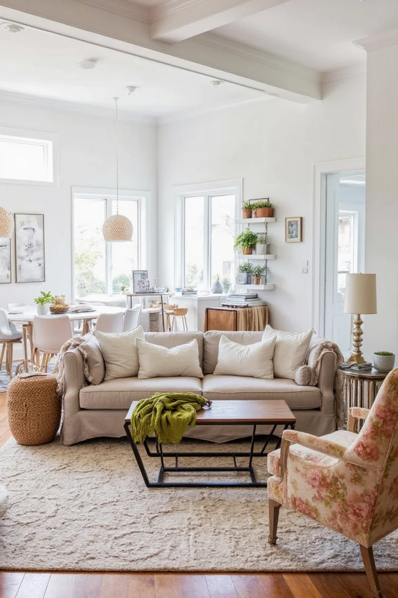 Entertainment center with deep grey sectional