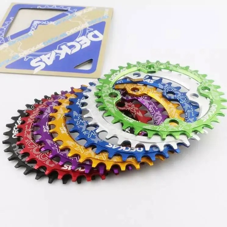 

Deckas 104BCD 32 34 36 38T Round Oval Narrow Wide Chain ring MTB Mountain Bike Bicycle Chainwheel, Black/red/blue/gold/green/silver