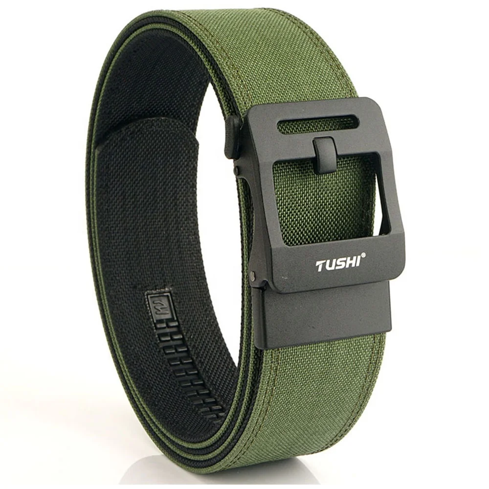 TUSHI Custom Heavy Duty Outdoor Tactical Belt Quick Release Security Pant Straps with Automatic Buckle Nylon Alloy Material