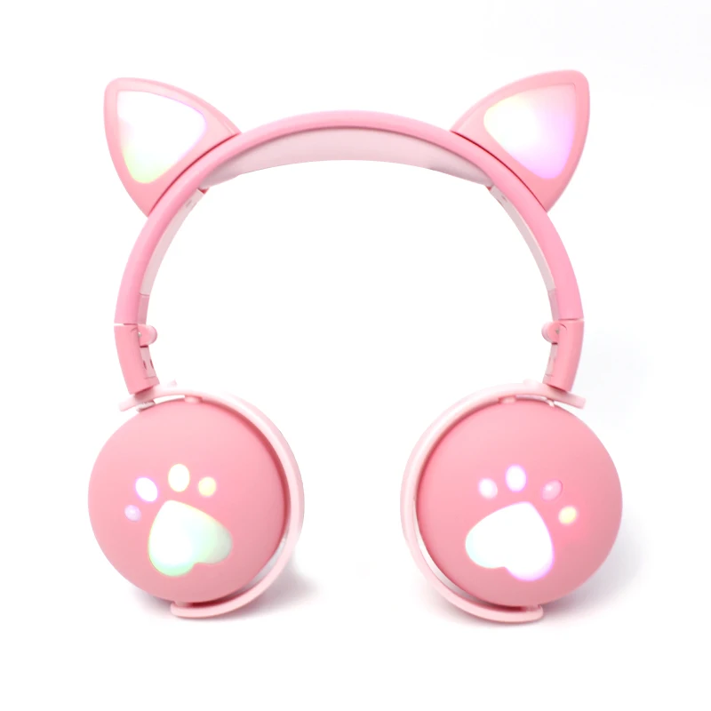 

Lovely Cats Design BK1-LED Headphones Wireless BT with Noise Cancelling Stereo Music Headset