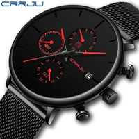 

CRRJU 2019 2268 Men Watches Top Brand Luxury Quartz Watch Big Dial Sport Waterproof