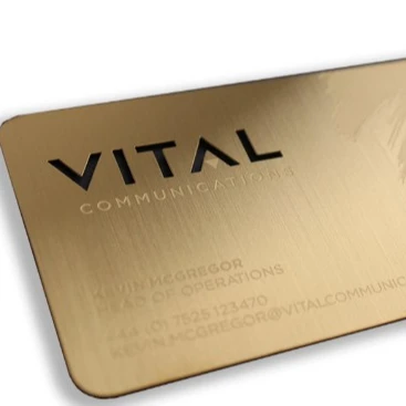 

DU business cards gold metal, Cmyk color or pantone color
