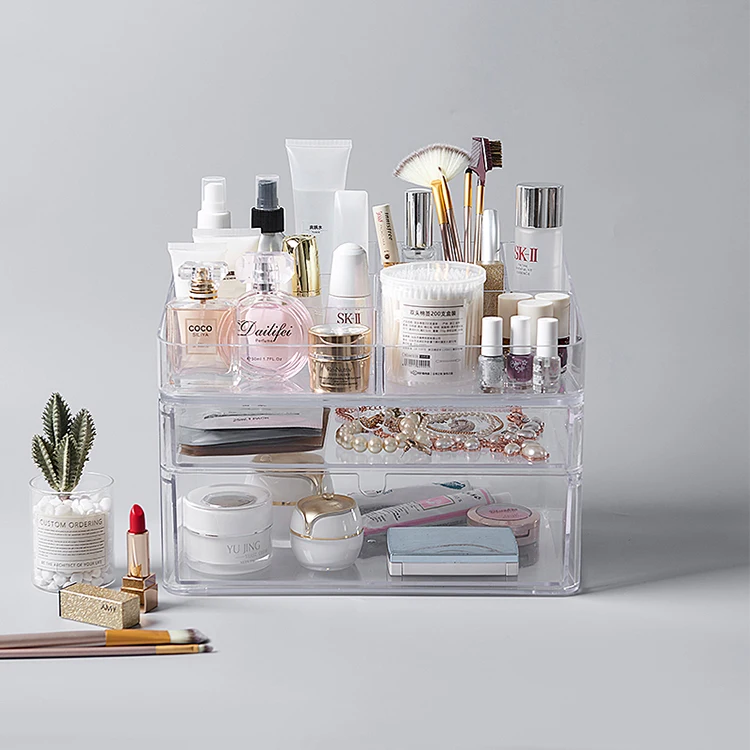 

divisoria acrylic drawers makeup organizer plastic makeup organizer box, Transparent