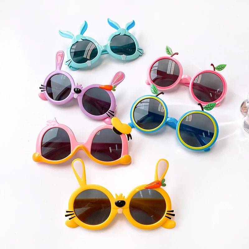 

2021Children Cute Cartoon Flower Heart Kids Round Sunglasses okey eyewear sunglasses Baby Fashion Colors boys kids sunglasses, As the picture shows