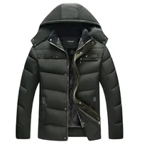 

Winter high cost performance Mens heavy fleece hooded warm jacket