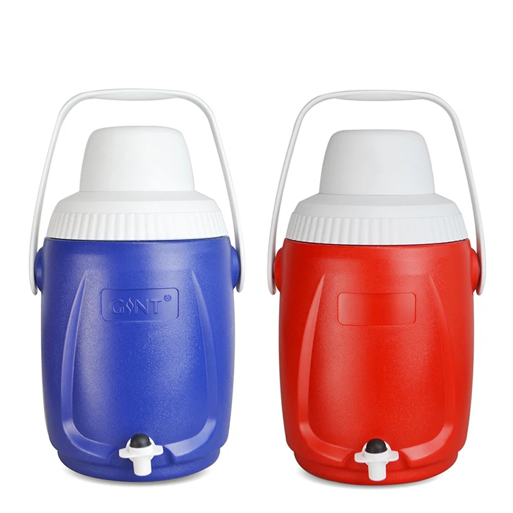 

GiNT 5L Factory Direct Round Plastic Water Cooler Jug Good Quality Mini Size Juice Ice Coolers Ice Chest with Handle, Customized color