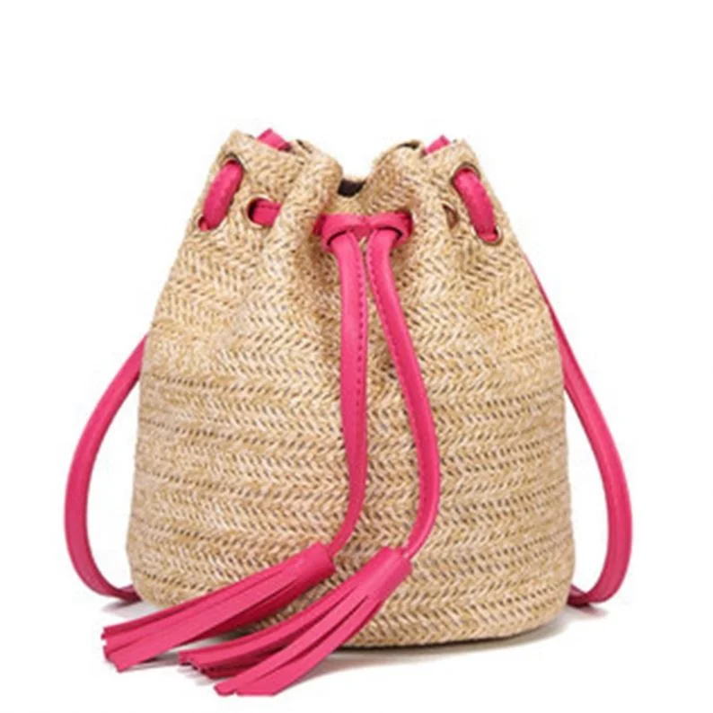 

Women's Ladies Totes Handbag Crossbody Straw Buckets Bag Casual Shoulder Soft Leather 10 Pcs Customized Desgin Acgbpted Daily