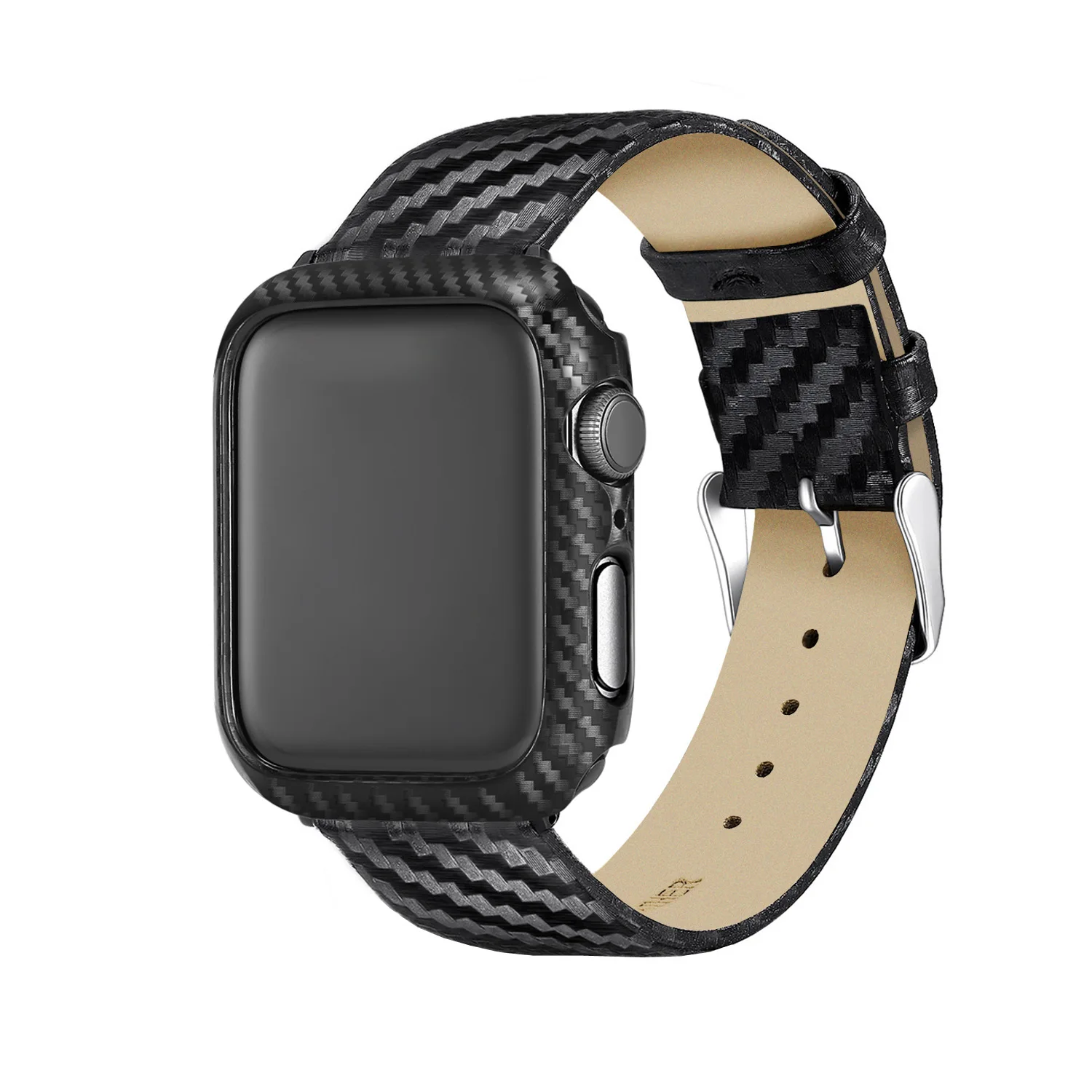 

iwatch belt carbon fiber watch belt for iwatch 44MM high quality watch belt, Black
