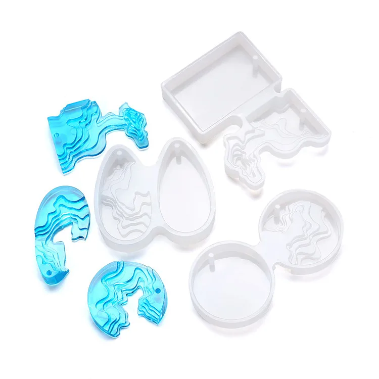 

3PCS island Silicone Molds Epoxy Resin Molds for Resin Pendant Necklace Crafts DIY, White