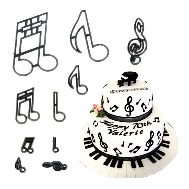 

Music Notes Cookie Cutter Plastic Sugarcraft Fondant Icing Cutter And Mold Cake Decorating Tools Baking Cupcake Mold, Black