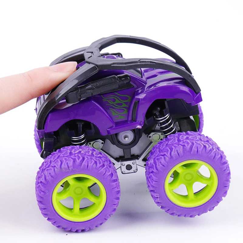 

Customizable New Mini Inertial plastic toy cars Cross-Countrytoy truck 360 Rotating NRC Monster Truck Toy car for Kids