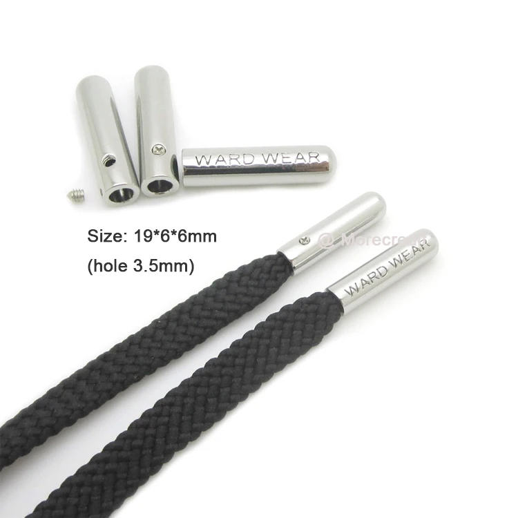 Shiny Gold Metal Drawstring Cord End Tips Manufactory,Custom Laser