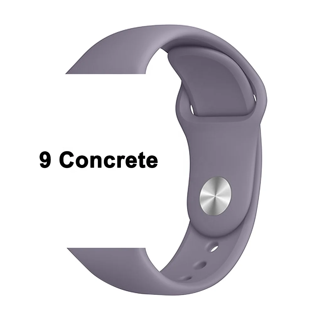 

ShanHai Band for Apple Watch 42mm 38mm, Silicone Sport Strap Replacement Wristband for Apple Watch Series 5/43 Sport Edition, Multi-color optional or customized