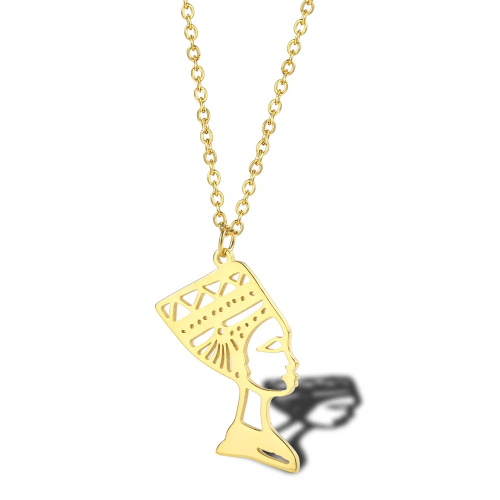 

2021 Daily Jewelry African Necklace Girls Accessories Antique Style Necklace, Gold