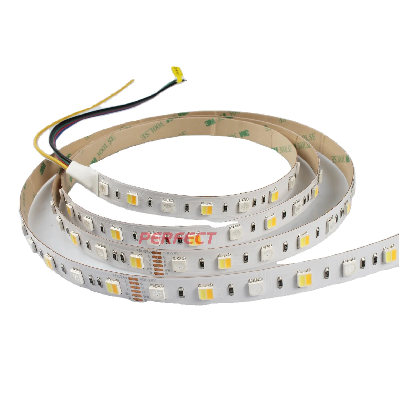 60leds/m smd 5050 RGB+CCT five colors dc 24v flexible LED strip light with Mi-light Controller panel