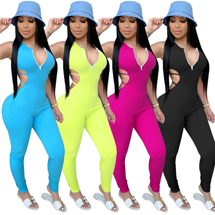 

D94169 ladies pants sexy club wears jumpsuits women 2020