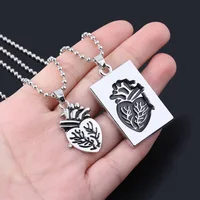 

Puzzle Jewelry Anatomical Heart Couple Necklace