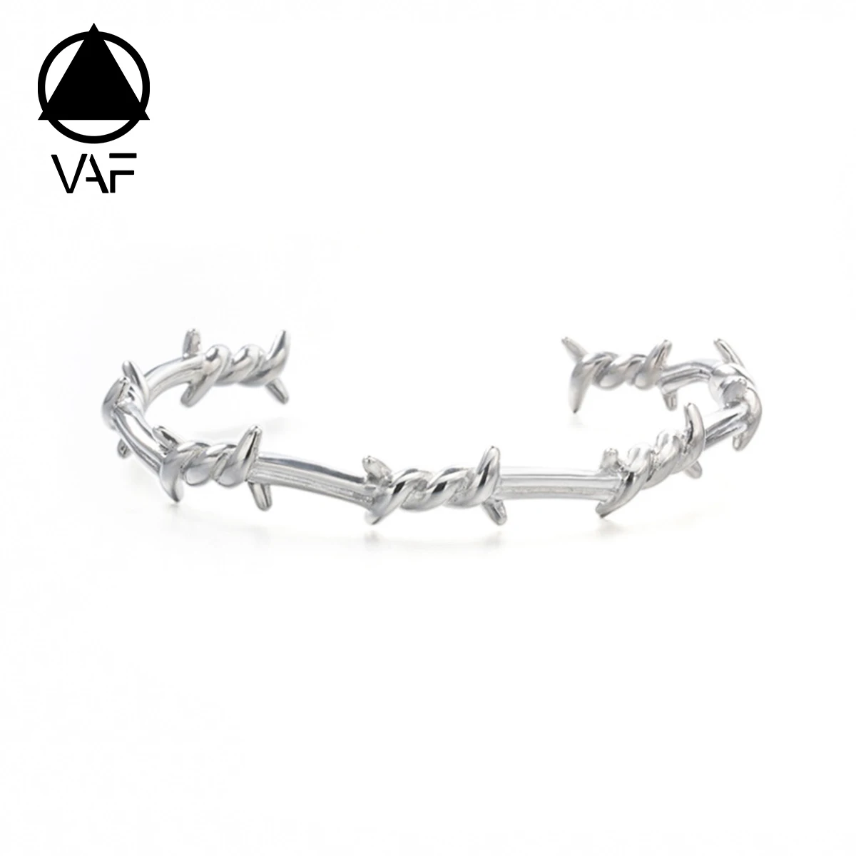 VAF Trendy Vintage Thorns Cuff Bracelet Stainless Steel Bramble Bangle Twisted Bracelet for Women Men
