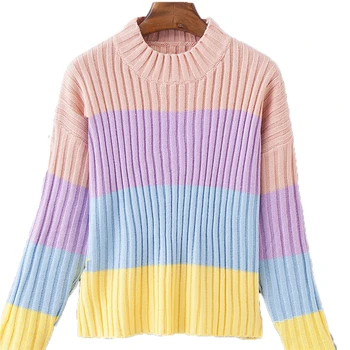 rainbow knitwear