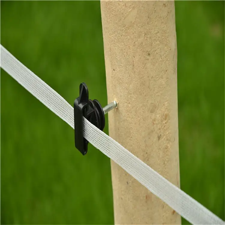 

Multi Function Polywire Polytape Ribbon Electric Fence Insulator Livestock Electrical Fencing Insulators Electric Insulator Tape, Black or customized