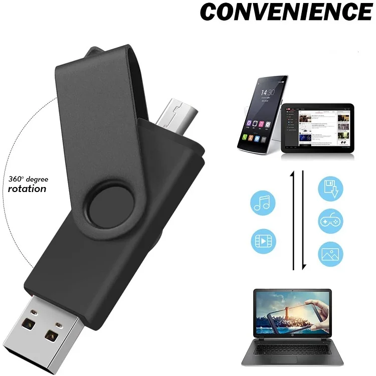 OTG USB Flash Drive 128GB 64GB 32GB 16GB 8GB 4GB 2GB Pen Drive Smartphone Pendrive OTG 2.0 USB Flash Drive - ANKUX.COM