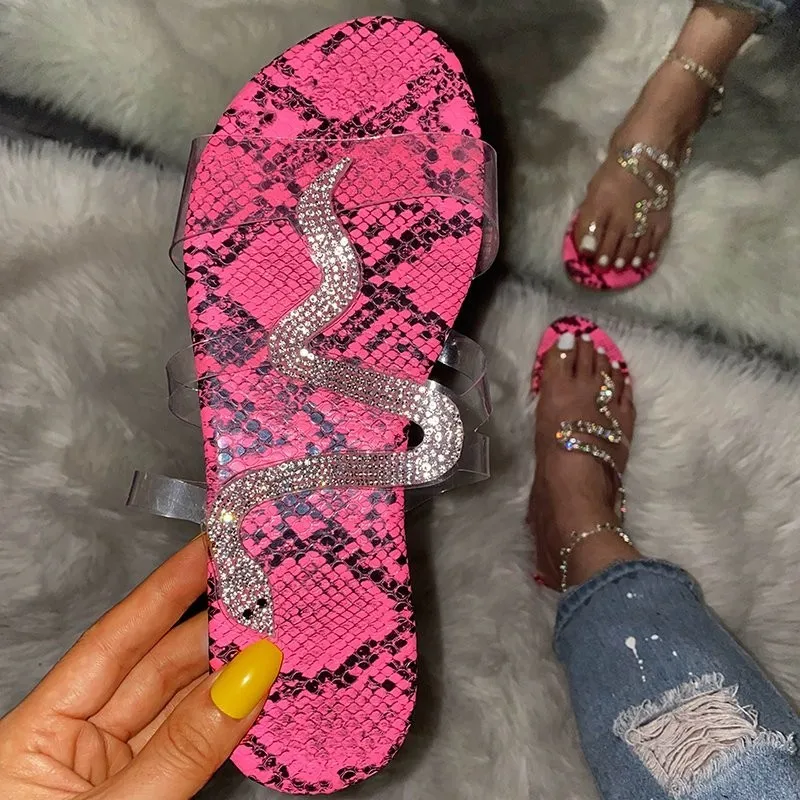 

Women Summer Flat Bling Slippers Ladies Crystal Soft Flip Flops Female Outdoor Casual Beach Shoes Woman Slides New Fashion 2020