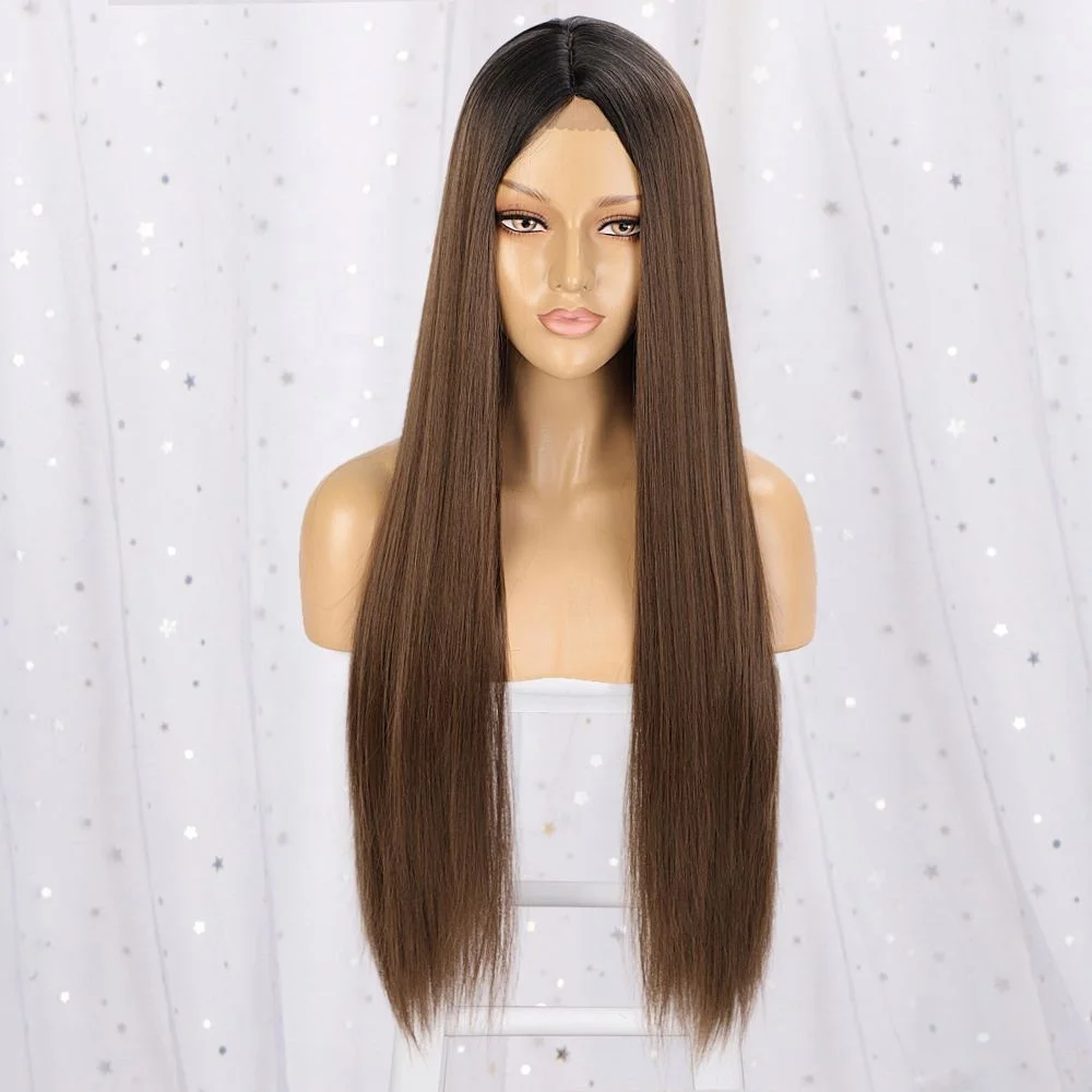 

Wigs Directly Sale European And American With Lace Front Chemical Fiber Wig, See details