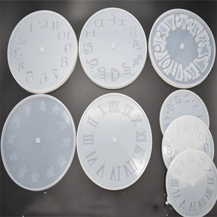 

Wall Clock Silicone Resin Mold For Epoxy Resin Craft, White