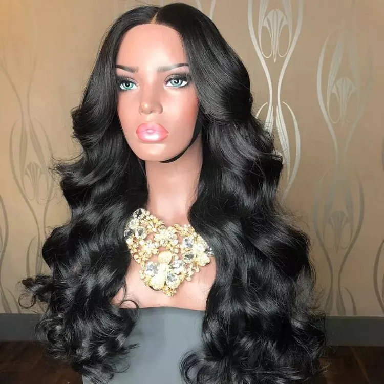 

False Scalp Lace Front Wig Human Hair, Super Natural Glueless Bleached Knots Indian Hair Front Lace Wigs