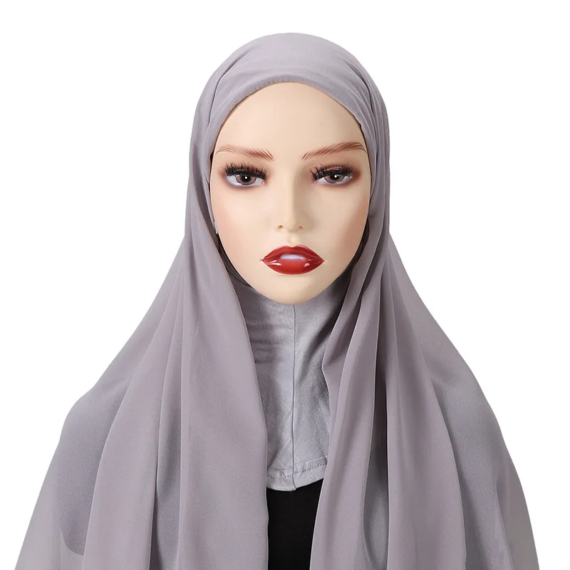 

Soft Muslim Women Full Cover Inner Women Hijab Bonnet Islamic Underscarf Head Wear Neck Cover